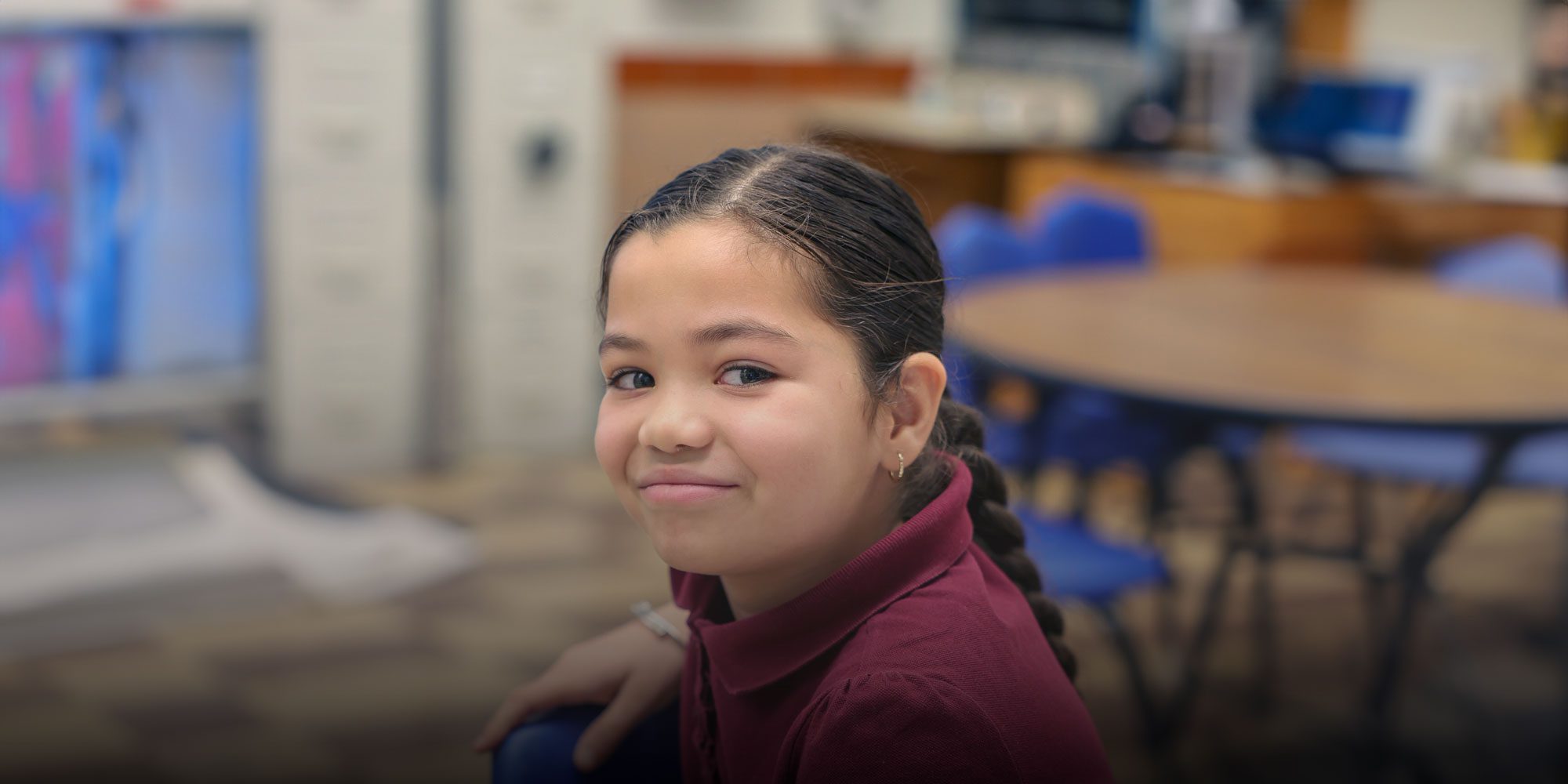 student sitting at desk